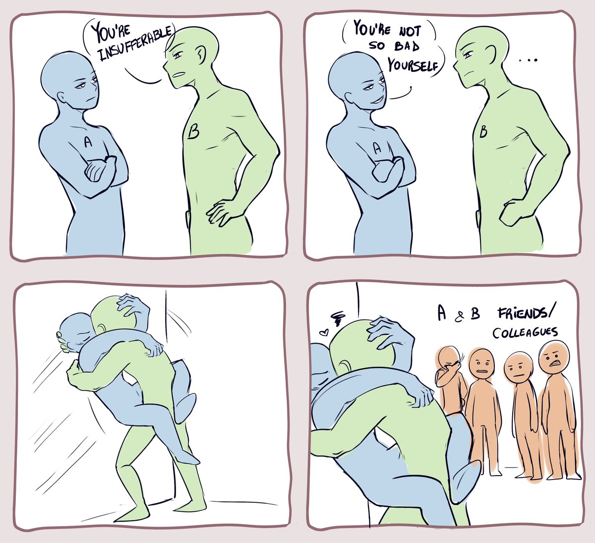Bonus points if they are in opposite teams 