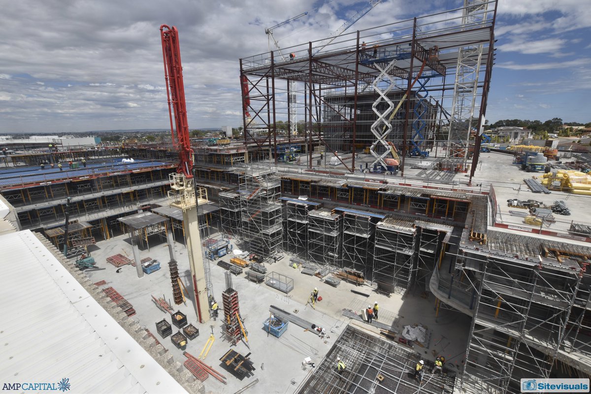 Sitevisuals's tweet photo. From a rooftop carpark a year ago, to creating the home of the first @HoytsAustralia cinema in the northern suburbs, a new dining precinct and loads more retail space at @karrinyupcentre #perthnews #perthconstruction #perthisok #perthretail #timelapse https://t.co/y83yadDnDK