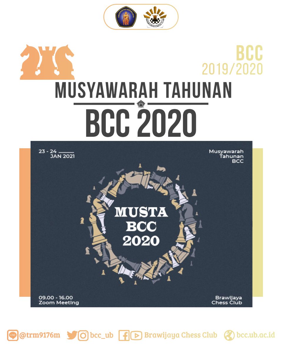bcc_ub's tweet photo. [Musyawarah Tahunan BCC 2020]
Hellooo BCC fellasss~~
Musyawarah Tahunan (MUSTA), berikut informasi pelaksanaannya:

🗓 23 - 24 Januari 2021
🏨 Zoom meeting (link menyusul)
🕰 09.00 - 16.00 WIB

Jangan sampai melewatkan agenda terakhir di kepengurusan BCC 2020! https://t.co/kZejBMH8Ni