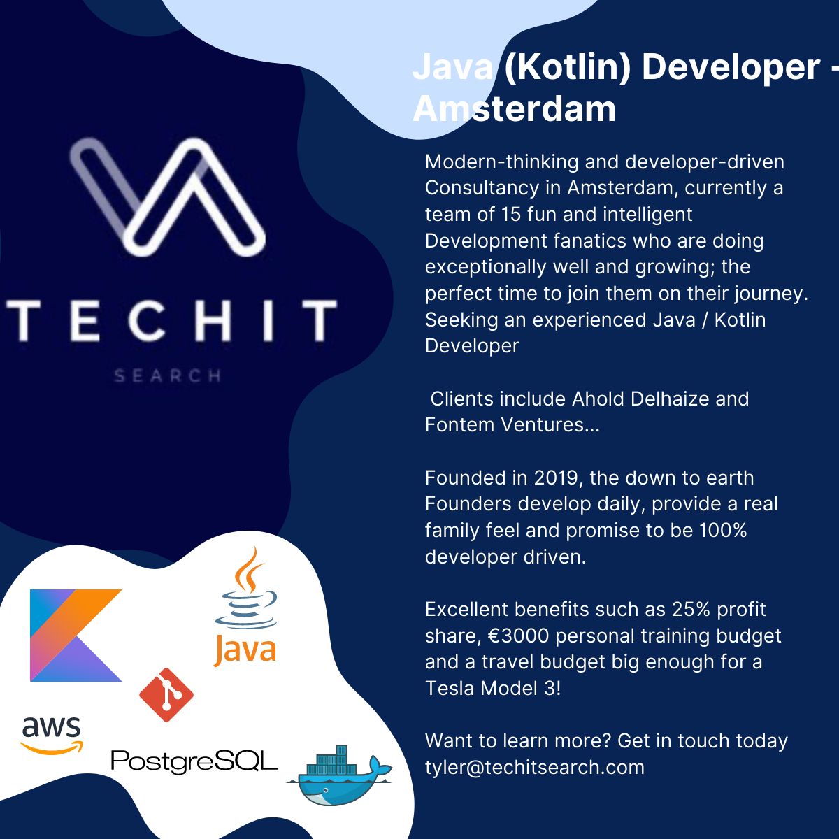 Calling all Java and Kotlin Fanatics in the Randstad area of the Netherlands - exciting opportunity in Amsterdam💥

*DO NOT MISS OUT INTERVIEWS

#Java #Kotlin #Amsterdam #Amsterdamjobs #Netherlandsjobs #JavaDeveloper #KotlinDeveloper #AmsterdamConsultancy