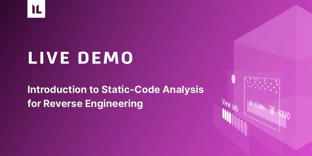 immersivelabs's tweet photo. NEXT WEEK! Join our live demo session and learn more about our three new series on reverse engineering and malware. 

📆: Tuesday 26th January 2021
🕛: 10am ET / 3pm GMT

Register here: https://t.co/75jrqb4fwY https://t.co/PBAlDhuw7C