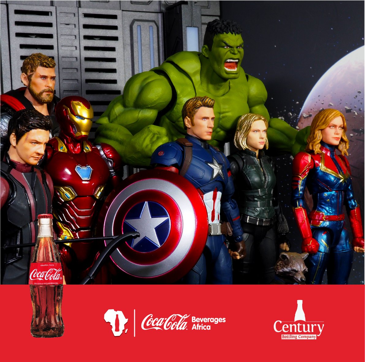 CocaColaBevUg's tweet photo. If you could create an alternative ending to “Avengers Endgame”. 

What would it be? https://t.co/qohYB00sNU