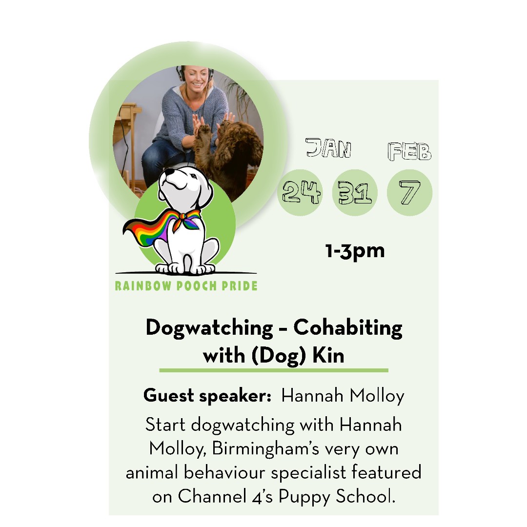 Coming up this week:
The next set of virtual pat &amp; chat sessions with the brilliant Hannah Molloy!
<a href="/thehannahmolloy/">Hannah Molloy</a> 

👉    Book on:
           rainbowpoochpride.com/events
