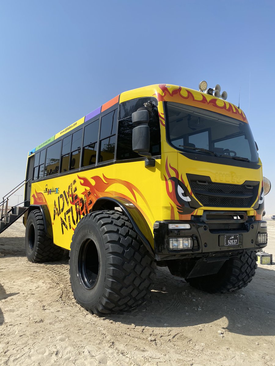 qatarliving's tweet photo. Looking for a monster adventure ? Take a ride through the mighty dunes in the exclusive off-road #monsterbus. This is an experience you don’t want to miss. Price starts at QAR 180pp
For bookings contact @dohabus via 📧 hello@dohabus.com, ☎️ 4442 2444 or https://t.co/vyDfnsgmXQ. https://t.co/QkiQLNCFdU