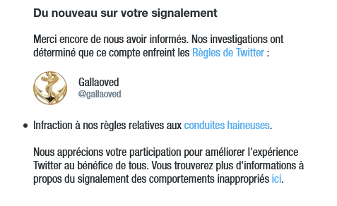 superfly_FR's tweet photo. @HerbelPhilippe @gallaoved Wala ... Parce qu'il n'y a AUCUNE raison valable pour tolérer la haine et la violence. Signalons !
Ne faisons pas confiance à Twitter et à l'A.I. 
Nettoyons chacun devant notre porte, car tt le monde est susceptible de passer devant.
#automoderation #cleanerTwitter https://t.co/Tzl2Sv8NGp