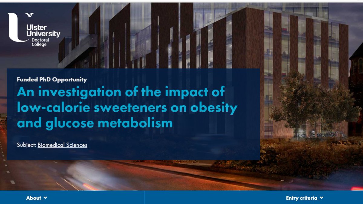 NICHE_ULSTER's tweet photo. Join the #NICHEenergy team to investigate the impact of low-calorie #sweeteners #LCS on #glucose metabolism, #appetite &amp; #obesity led by @C1Logue! 😃😃 

https://t.co/Tic8dAzPeB 

#NICHEphd Apply online by 5 Feb https://t.co/MC5QWktTiO