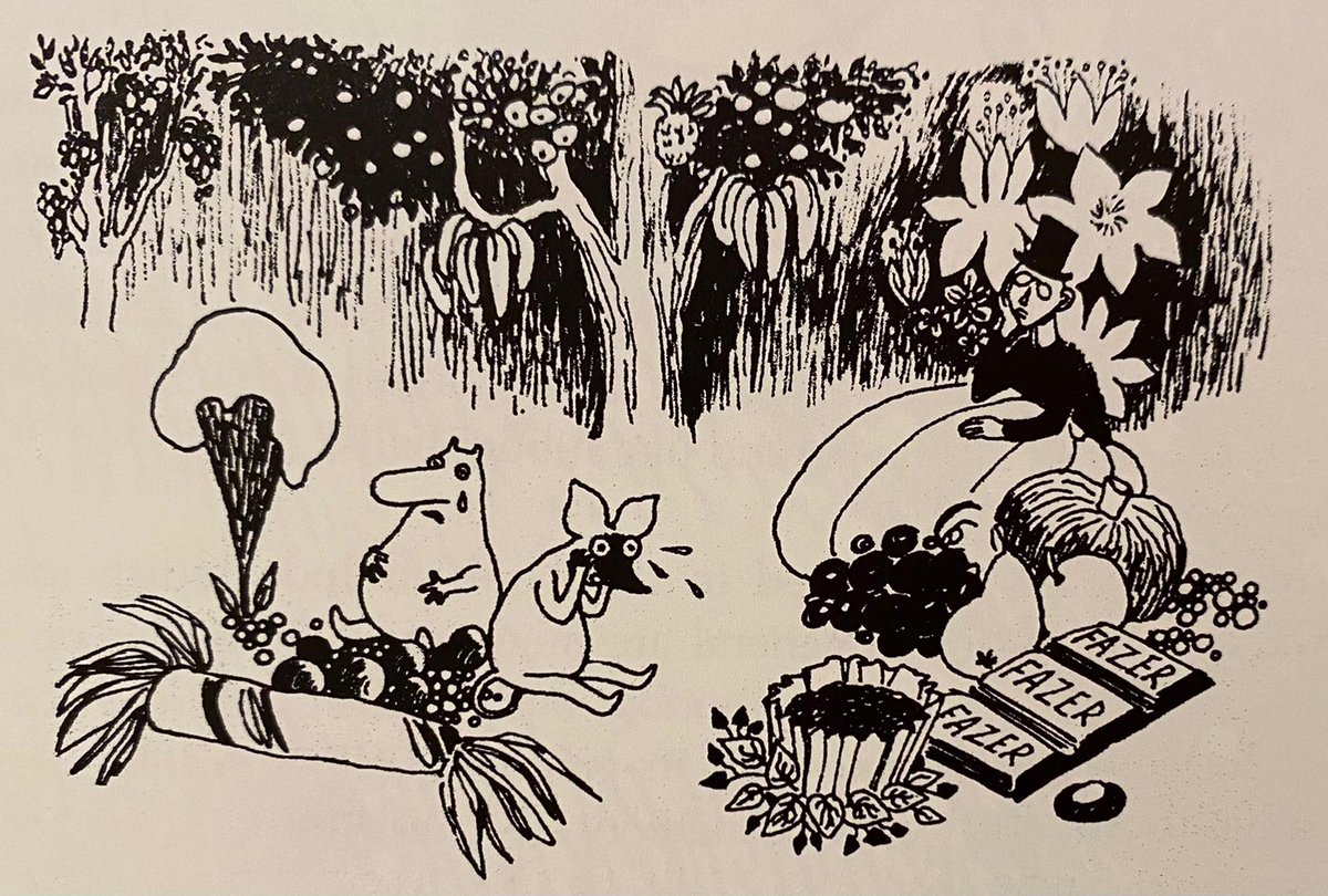 12/16 The first picture shows Sniff and Moomintroll over-eating...