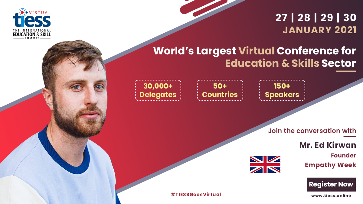 Indiadidac's tweet photo. "Listen to the ground breaking discussions on Education with renowned International Education Leaders. Join the Conversations with @EdKirwan Founder, @TheEmpathyWeek UK by Registering here https://t.co/lztQUulKSX
#TIESSGoesVirtual #UnitingForEducation
" https://t.co/Orqzz0ywyg