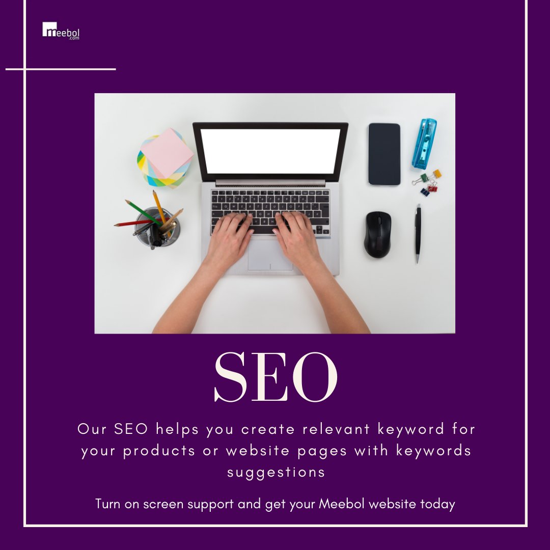 meebolSME's tweet photo. SEO is a key part of a website or online store. This helps your website or products easily crawled by search engine spiders. We have made it easy for you to do your SEO on all Meebol sites or stores without any extra cost to u. #meebol #sme #webdesign #smallbusinessowners #naija https://t.co/UStMRWAZ34
