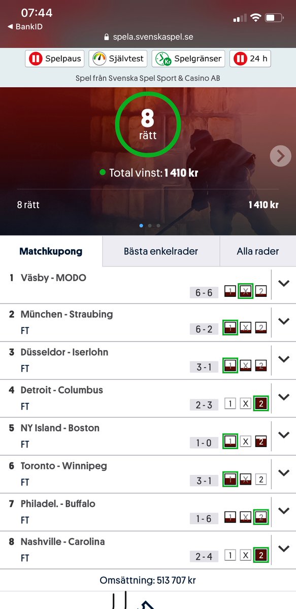 AndestenAnders's tweet image. Januari fortsätter med fler 8 rätt! #powerplay #topptips