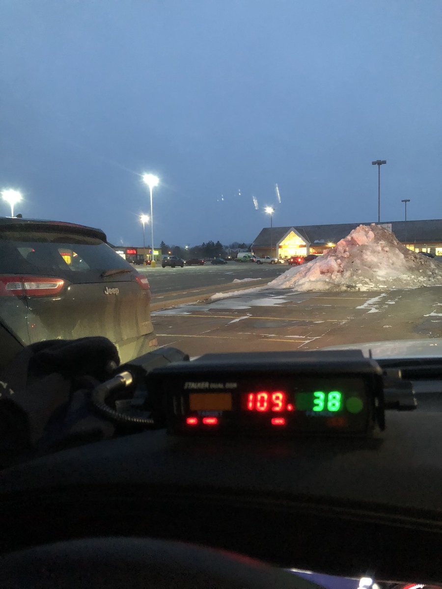 I had to take a second look over head to make sure my radar wasn’t picking up an air plane on approach to YYG.... Nope, it was this vehicle going 109 Km/Hr on University Avenue!!! #SlowDownPEI Cst. Parsons