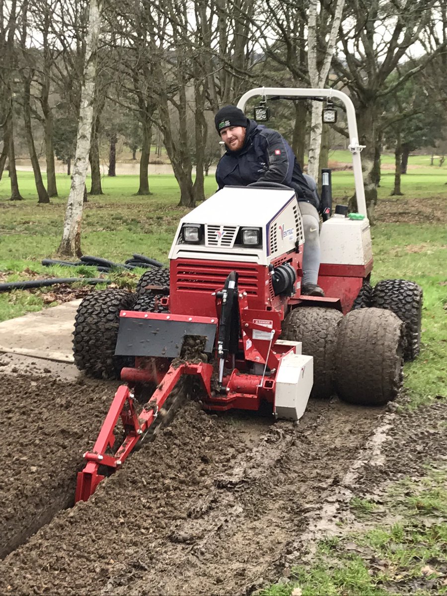 ADAllesio's tweet photo. . @Ryan_Careford10 working his magic on the new ventrac trenching attachment @HadleyWoodGC https://t.co/jI7d8HzjFp