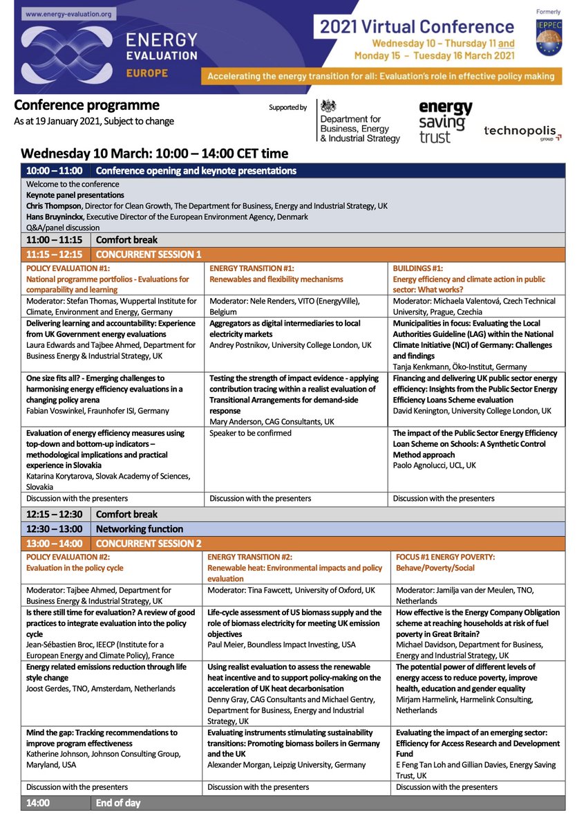 EnergyEval's tweet photo. The Energy Evaluation 2021 Virtual Conference Programme is now available!

View it here: https://t.co/4qCPlAd8ZE

#EnergyEvaluation #EnergyEfficiency #RenewableEnergy     #EnergyPolicies #IEPPEC https://t.co/scWqpxj4DH