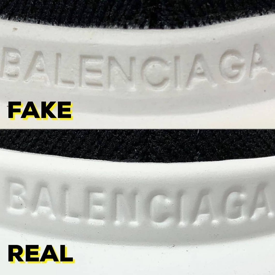 fakecip on Twitter: "Fake vs Real Balenciaga Sneakers  https://t.co/OeRGcrElFv" / Twitter