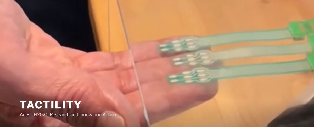 .<a href="/TactilityP/">Tactility H2020 Project</a> desarrolla una #Tecnología para la interacción táctil en bucle cerrado en #EntornosVirtuales 
➡imita las características de #RetroalimentaciónTáctil natural
➡☝ sustancialmente la calidad de la experiencia de #RealidadVirtual inmersiva utilizada local o remotamente