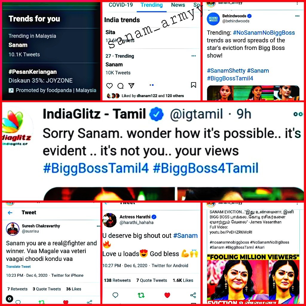 Few of  #sanam trending vibes in social media  #nosanamnobiggboss  #MakkalManathilSanam  @SamSanamShetty1