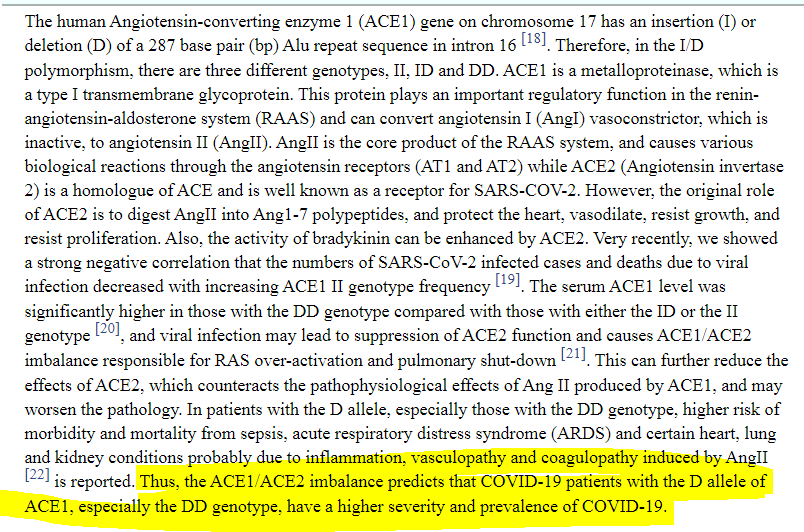 16. Other possible proposed factors1. human leukocyte antigen (HLA) polymorphisms2. human Angiotensin-converting enzyme 1 (ACE1) gene on chromosome 173. ACE1/ACE2 Imbalancec- D Allele4. CCR5-Δ32 allele frequencies5. Blood Type https://www.medpagetoday.com/infectiousdisease/covid19/89117