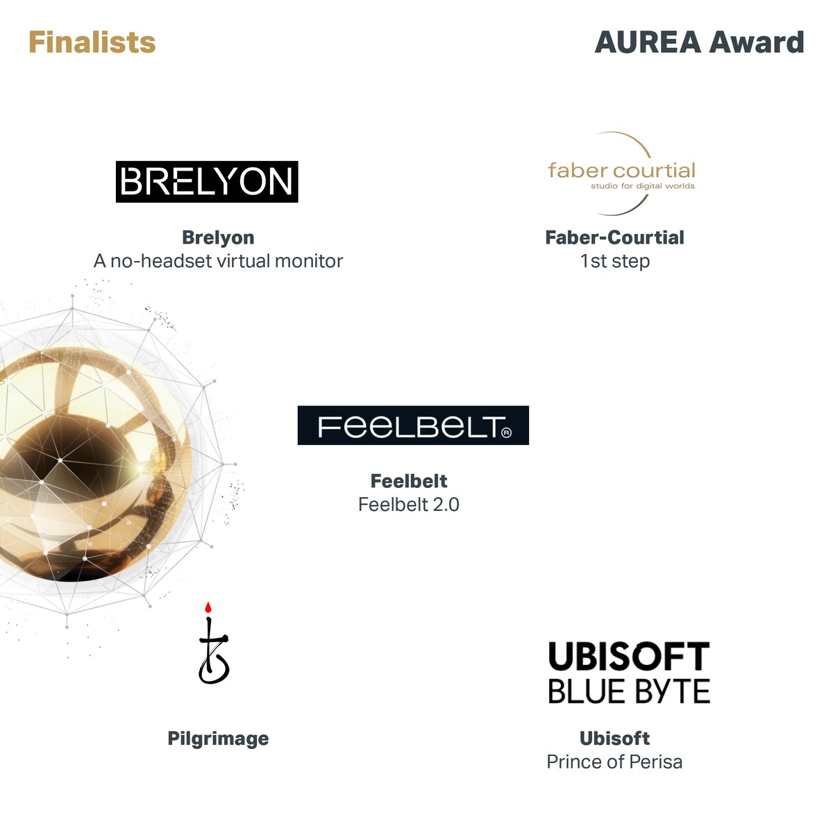 AureaAward's tweet photo. Did you check already our #Awards  finalists? They are paving the way of #entertainment and #VirtualReality #AugmentedReality #AI #XR - Meet them and discover their project on Saturday 23! Register now https://t.co/ISkNEhYPdd https://t.co/erWT00kS5J