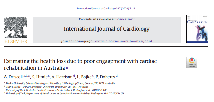 Given I have heard much discussion around  #cardiacrehabilitation (CR) programs either being under threat or closed down altogether due to  #COVID19, I thought it was a good time to highlight this recent  #Australian paper from Driscoll et at al (and my first , eek!) (1/)