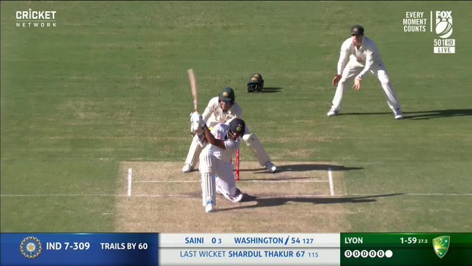 4n4ny4jazzy's tweet photo. HonestmSportmanshipBy #IndianCricketTeamInNo timeGonnaFetchThe🏆(#GentlemenGame afterall 😉) #INDvsAUS testseries #HistoricalMove Flashback(snippet)HowConspiraciesOfAussieWasAnsweredNotByWordsButByBat&MentaPowerBrilliantlyGivenBy #WashingtonSundar inFormOf #NoLookSix 😎#GabbaTest https://t.co/g0AZih7TnJ