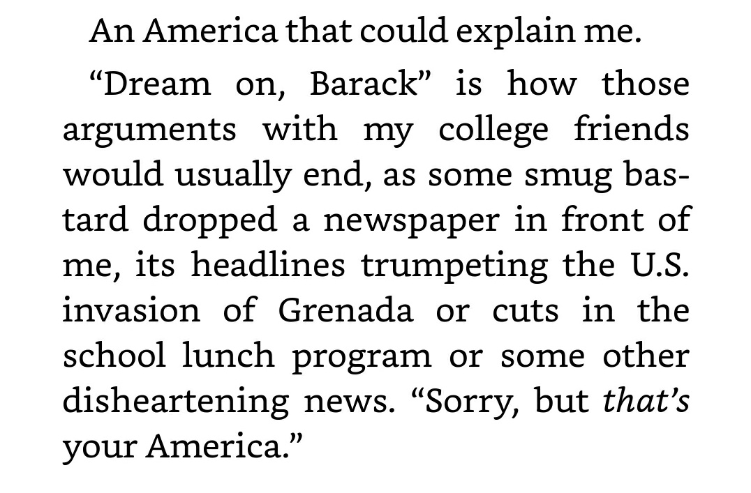 *That's* your America.The America that explains Barack Obama is the America that might today, tomorrow, or next week be the death of you.Don't worry though. He gets that.