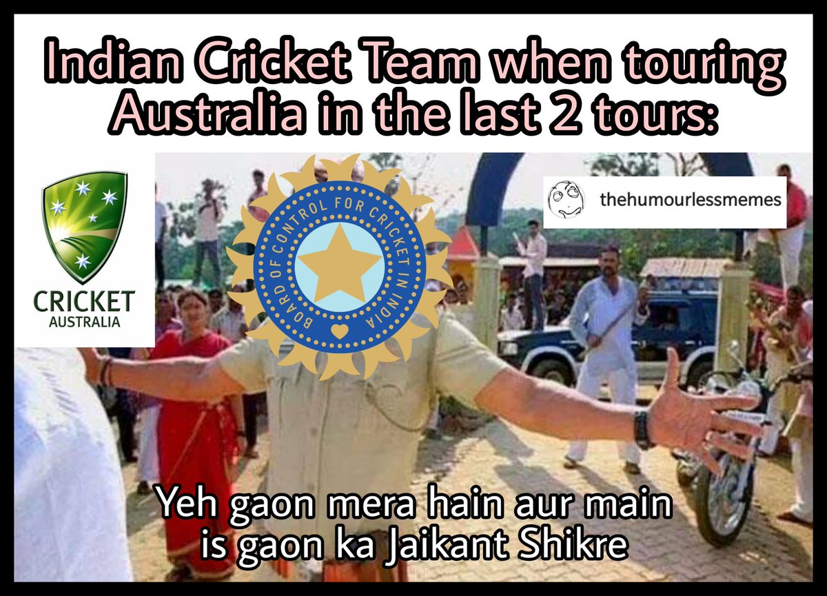 thehumourlessm1's tweet photo. What a remarkable victory by the Indian cricket team battling against the mighty Australians and the Corona scare and their dismal injury state. Kudos to all!!!! 🙏🙏🙏🙏

#TheHumourlessMemes #AUSvsIND #IndiavsAustralia #IndianCricketTeam #RishabhPant #BCCI https://t.co/dJyVFevrb1