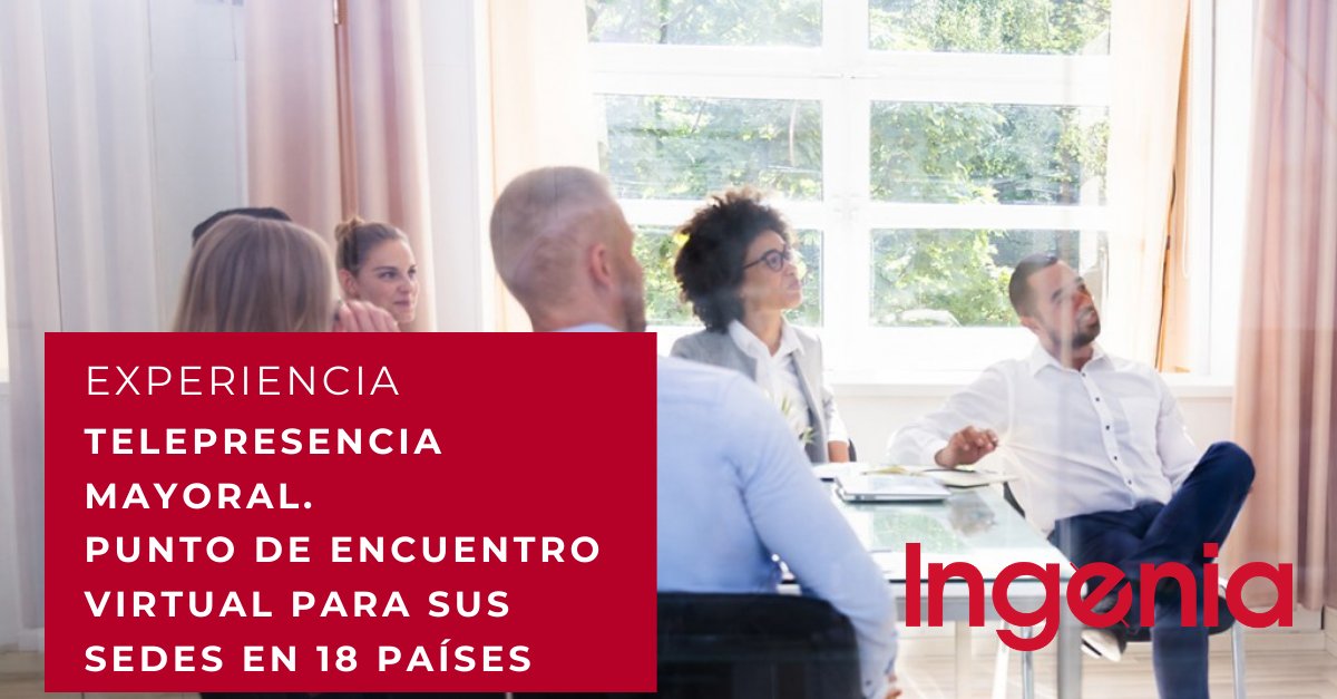 Ingenia_es's tweet photo. 🌐Desplegamos para la multinacional española @Mayoral_moda el sistema de telepresencia de @Cisco, dotando a sus centros de trabajo en 18 países de un verdadero sistema de comunicación "telepresencial" que borra las barreras físicas. ¡Te lo contamos! 
👉https://t.co/FV7eSVnZbG https://t.co/OX8jMp70i0