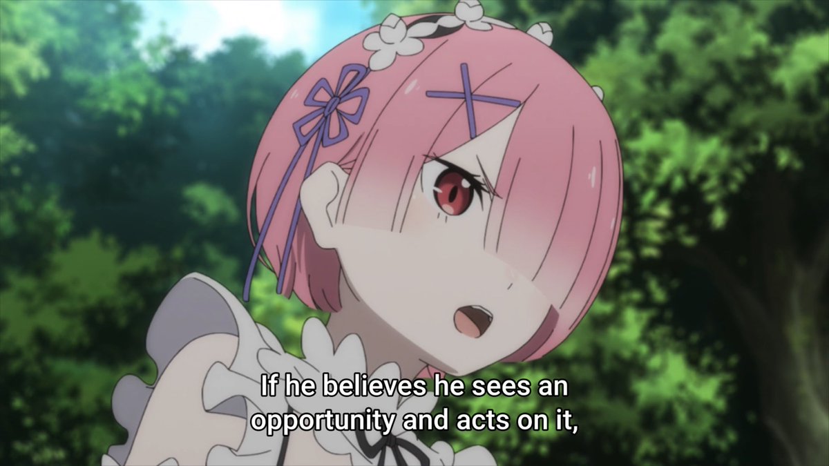 I really liked this moment where they show that even though Subaru isn’t really anything to great they trust him, and they looking forward to how much he can grow