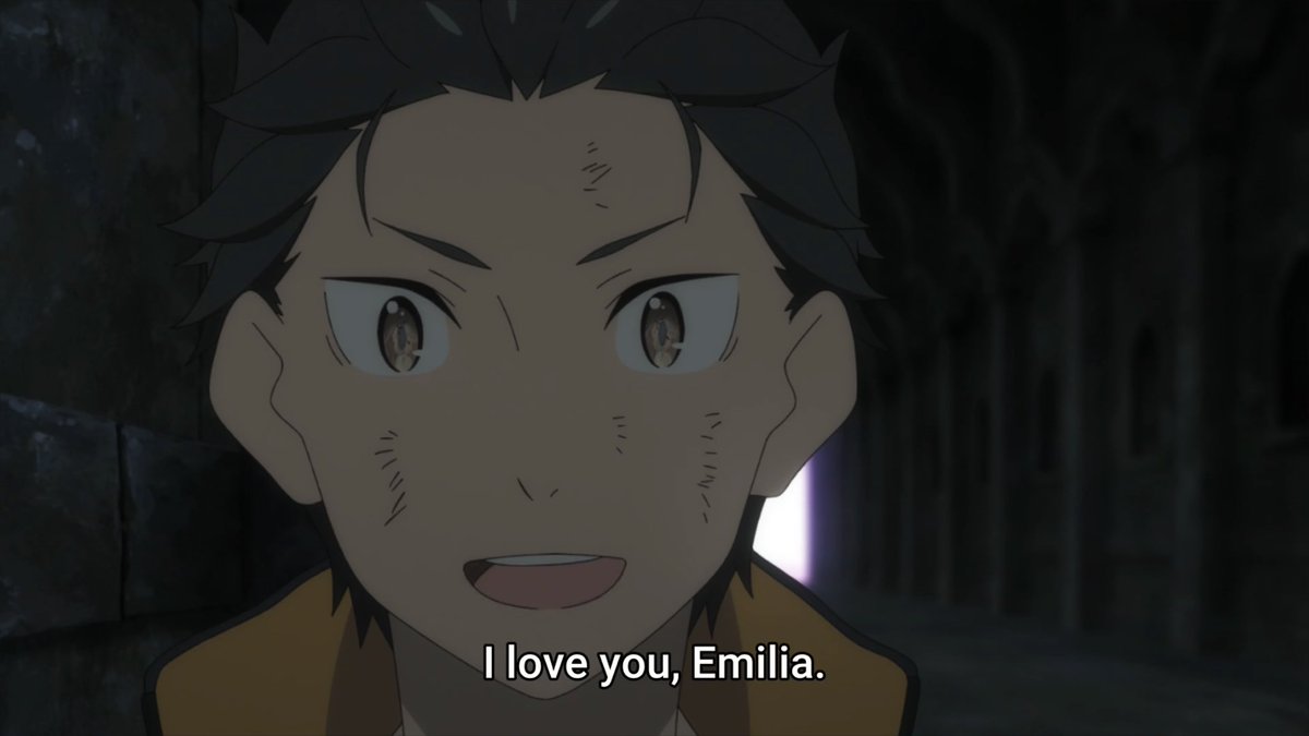 Then Subaru starts talking back and he starts telling her all these hurtful things that he can’t put up with her uselessness but he still loves her and everything about her,