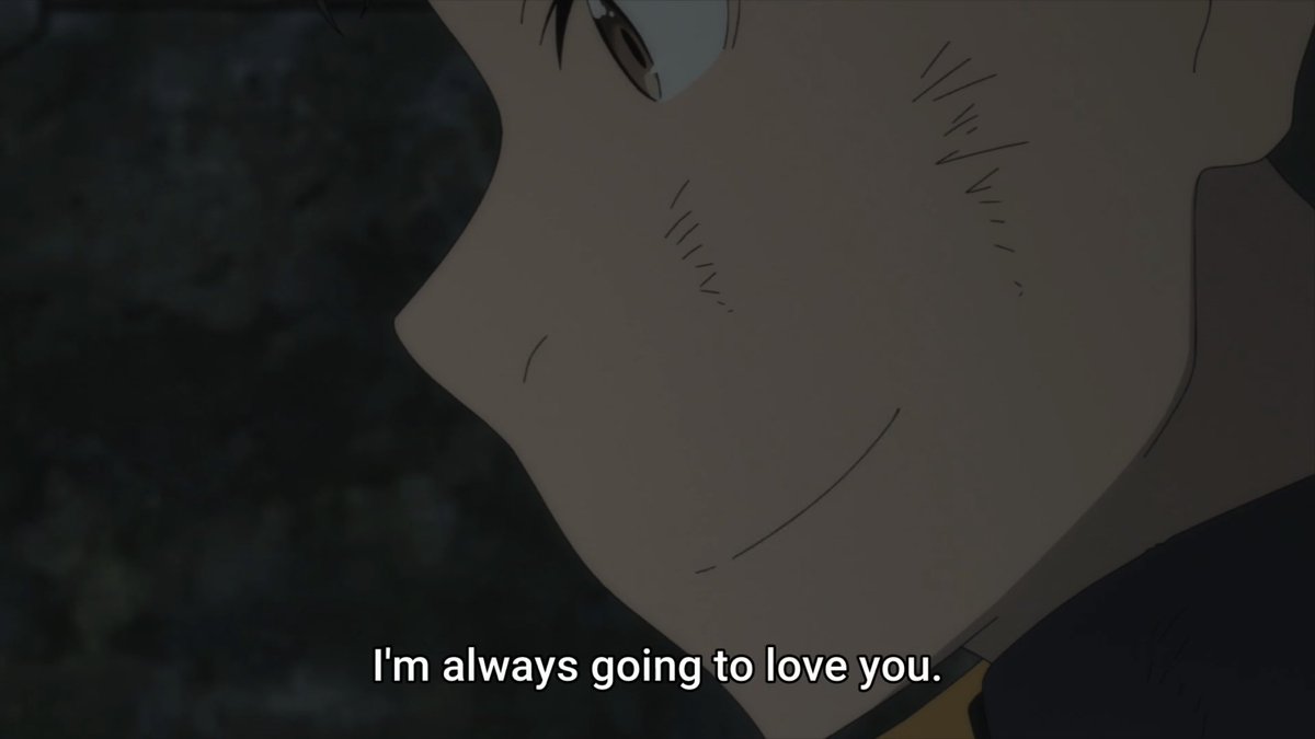 Subaru recalls the thing his mom told him and he’s saying that no matter what happens to her, he’s always going to love here but Emilia doesn’t believe him so Subaru has to prove it