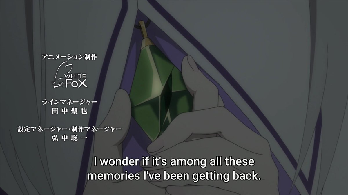 The feelings got though and Subaru understands that she would be scared but no matter what he’ll be by her side and in those memories there’s something precious in them but it’s up to her to find it