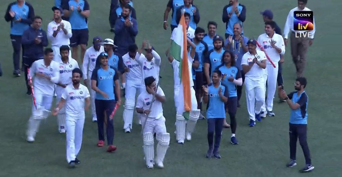 Anji Reddy Maram (@anjimaram) on Twitter photo What a game it was. Great miracle win at Gabba ! Never seen this kind of match so far since i have been watching cricket! Congratulations to India cricket team
#INDvsAUS #TeamIndia <a href="/ajinkyarahane88/">Ajinkya Rahane</a> #AUSvIND #GabbaTest #brisbanetest #INDvAUS #IndianCricketTeam #BCCI What a game it was. Great miracle win at Gabba ! Never seen this kind of match so far since i have been watching cricket! Congratulations to India cricket team
#INDvsAUS #TeamIndia <a href="/ajinkyarahane88/">Ajinkya Rahane</a> #AUSvIND #GabbaTest #brisbanetest #INDvAUS #IndianCricketTeam #BCCI