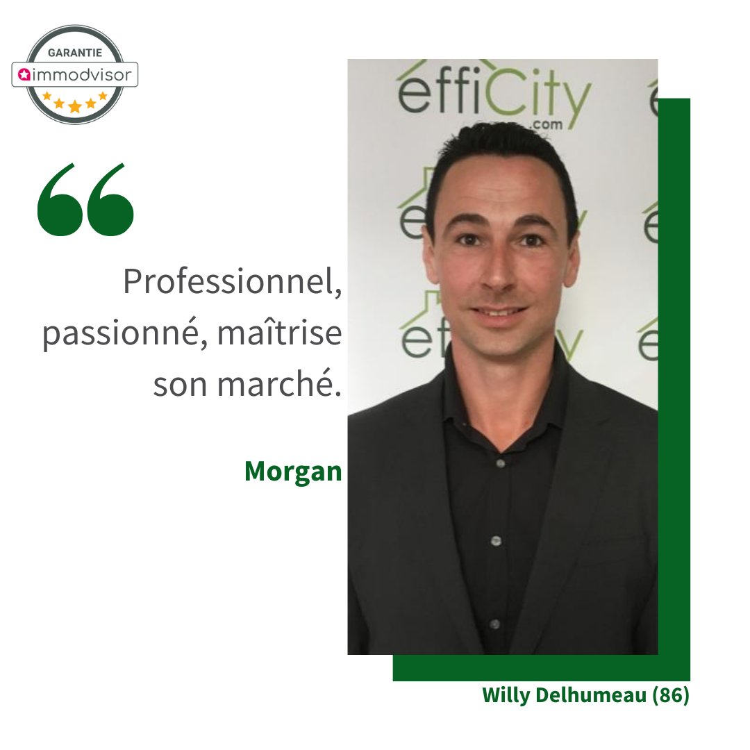 EffiCity's tweet photo. Bravo Willy Delhumeau pour ce beau commentaire ! 😊👍
#avisdelasemaine #immobilier #immodvisor #professionnalisme #travail #passion https://t.co/vgThXbAgfN