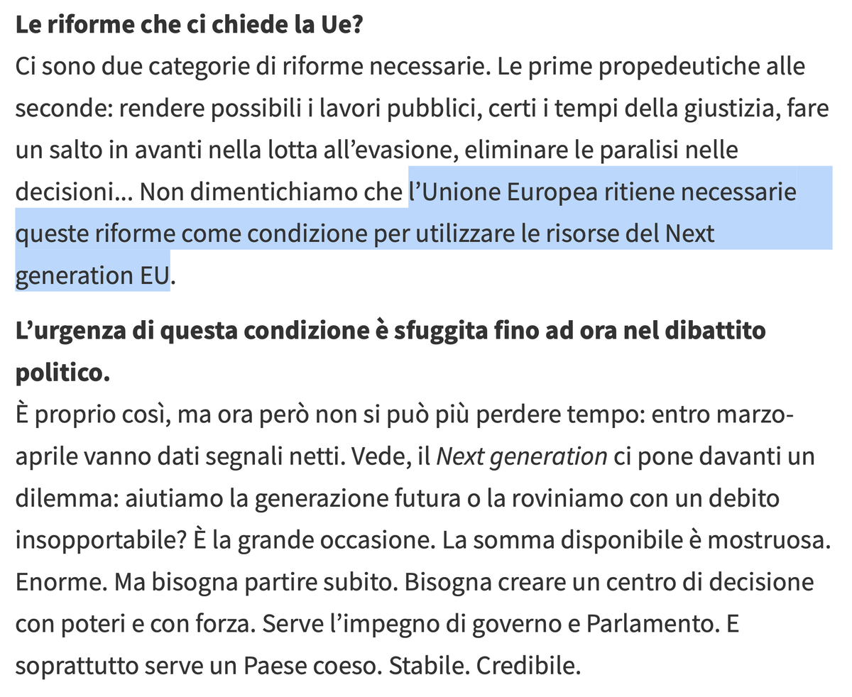 Romano Prodi ad Avvenire: “Non è il momento della rottura, è il momento della continuità. E ogni alternativa a Conte ci metterebbe in una condizione di difficoltà”. avvenire.it/attualita/pagi…