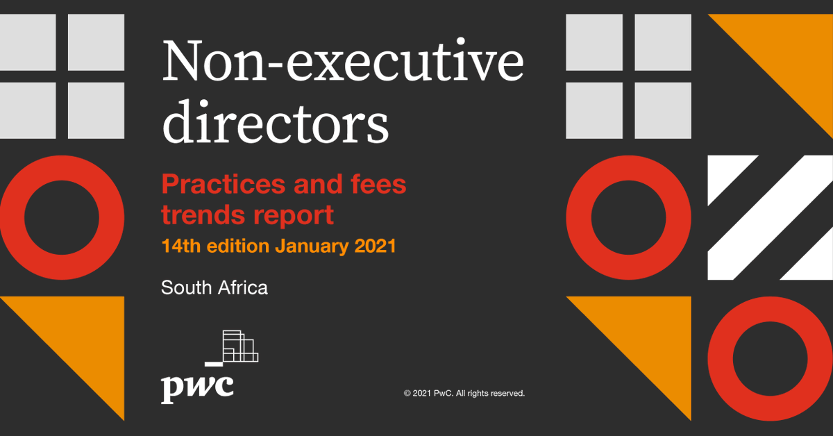 pwc_za's tweet photo. Now available: PwC’s #NonExecutiveDirectors report 2021! Download the report and find out more about the latest trends impacting boards and non-executive directors: https://t.co/BehifsFRjW #PwCReward #ExecutiveRemuneration #NEDs #NEDReport https://t.co/03RJJ7oWUg