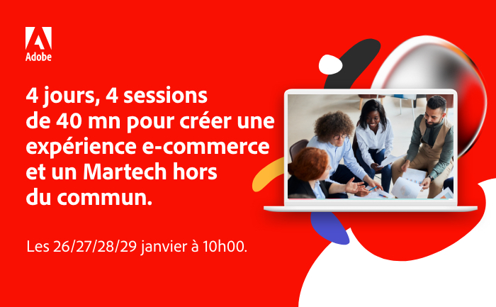 Rejoignez-nous tous les matins pour seulement 40 minutes les 26-27-28-29 janvier 2021, lors de notre «Experience Makers Live à la Carte» et rencontrez la prochaine génération de leaders e-commerce et marketing. 
Inscriptions : bit.ly/3qktAAU