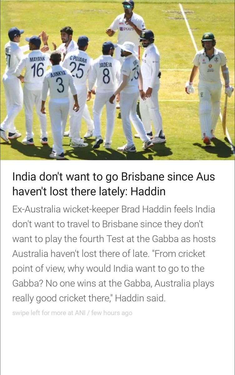 AkhilRamakant's tweet photo. Hello
Are u there ??! @BradHaddinnot 
The Gabba has been breached !!!!
#IndiavsAustralia 
#INDvsAUS https://t.co/duygVtOmPT