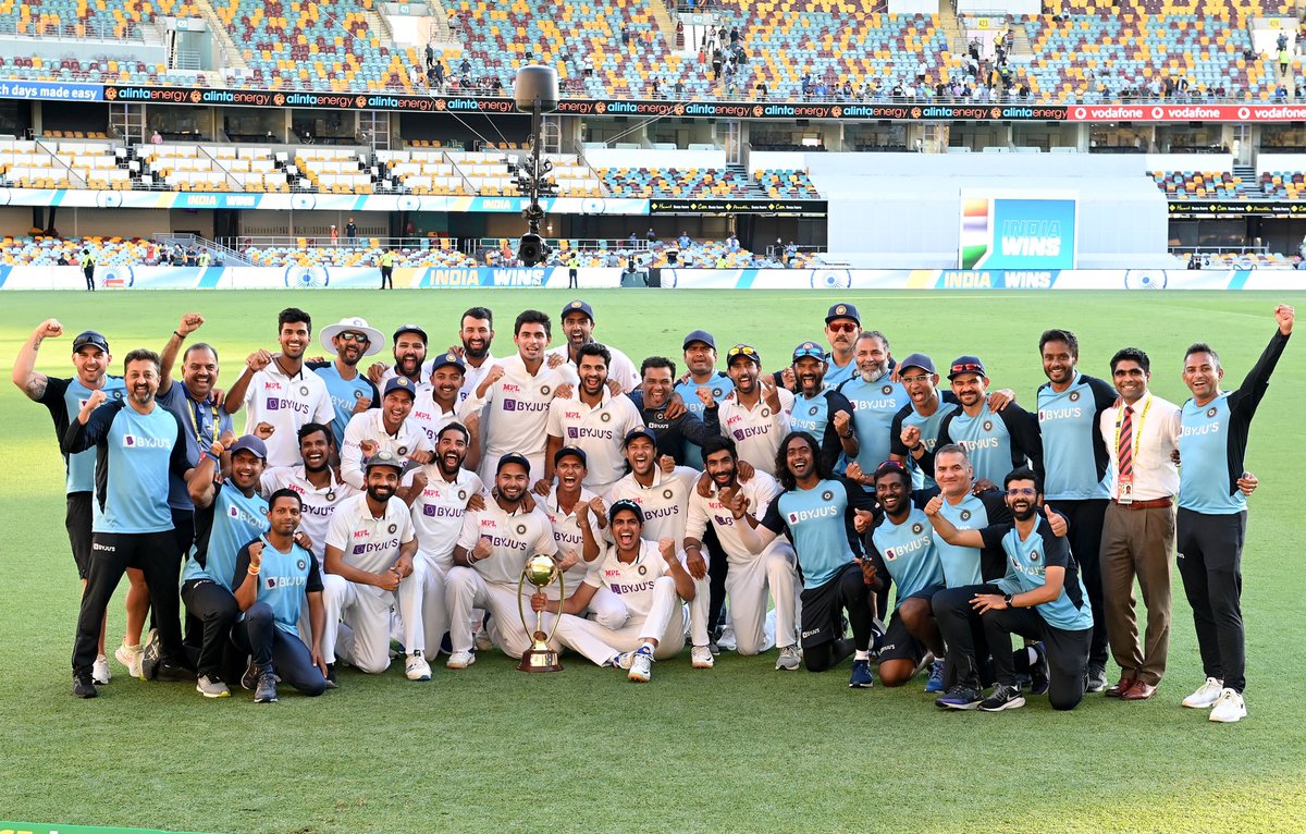Well done #TeamIndia 
<a href="/BCCI/">BCCI</a> <a href="/RishabhPant17/">Rishabh Pant</a> @RealShubmanGill 🔥👌💪

#INDvsAUS #IndiavsAustralia #IndianCricketTeam #IndiavsAus #RishabPant #ShubhmanGill #TNatarajan #Natarajan #pujara #Rahane