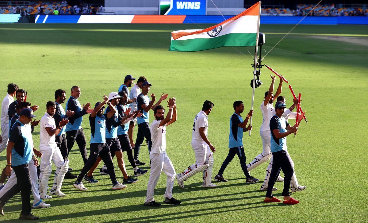 Jayraj_Chauhan_'s tweet photo. 🇮🇳🇮🇳 The great team India 🇮🇳🇮🇳
#TeamIndia 
#brisbanetest 
#RishabPant https://t.co/kTgS36gNIt