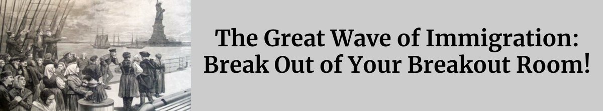 msgavin28's tweet image. Have Ss explore and compare immigrant experiences at Ellis Island and Angel Island in a "Break Out of Your Breakout Room" activity. docs.google.com/forms/d/1JLYMJ…

#sschat @GoogleForEdu