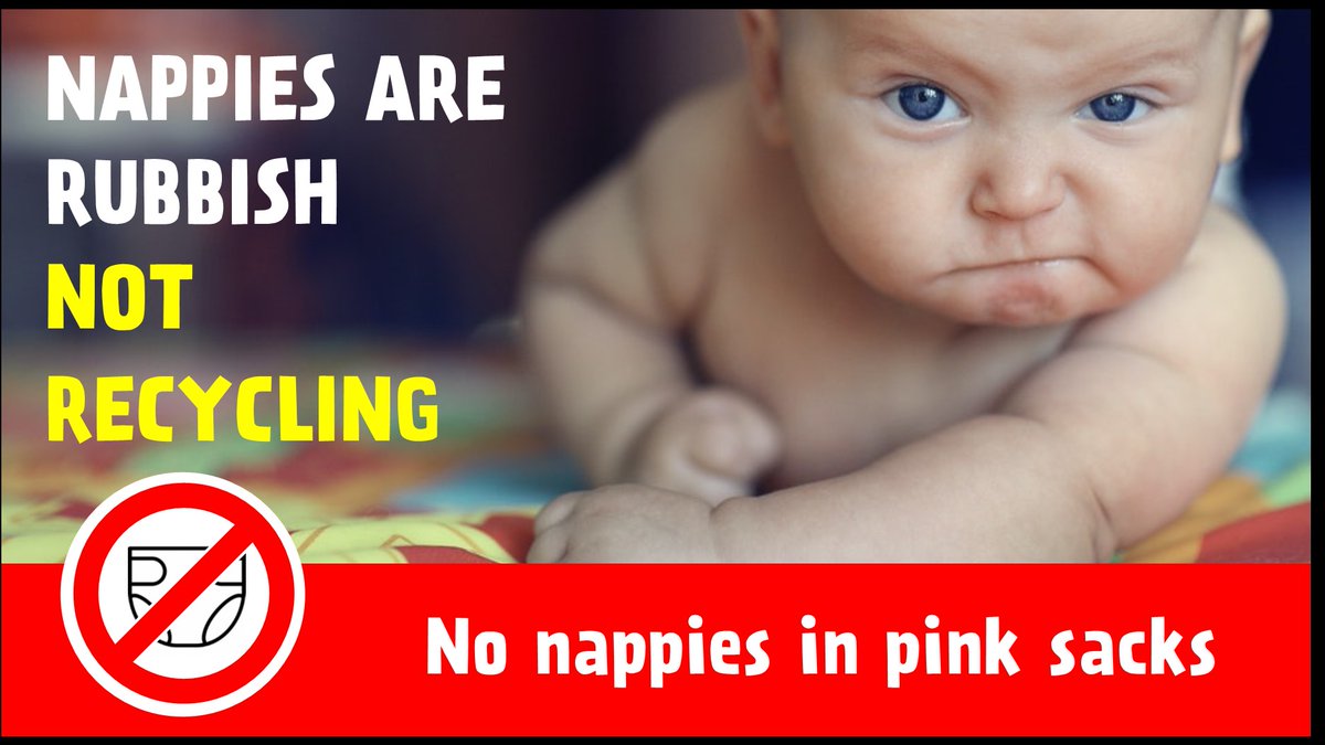 CastlePointBC's tweet photo. Nappies (new or used) can't be recycled!
#NeverEver put them in your pink sack. Chuck them in your black refuse sacks!
#recycling #dyk #reducecontamination #RecycleRight
https://t.co/BBnN0J7bs8
Why not switch to reusable and save: https://t.co/eAM1q4uAcZ https://t.co/RntHGPgG22