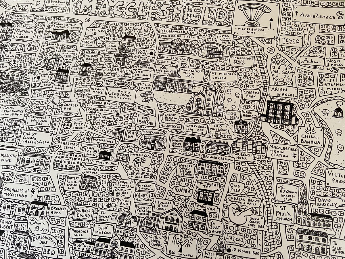 DaveDraws_'s tweet photo. Another snap of my brand new #Macclesfield doodle map! If you havenโt already seen it then head to my online shop to check it out!
https://t.co/V0JQU2MTrv https://t.co/XU8LSN2U1D