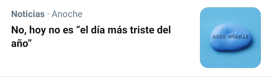 Ahora tengo un blue tuesday