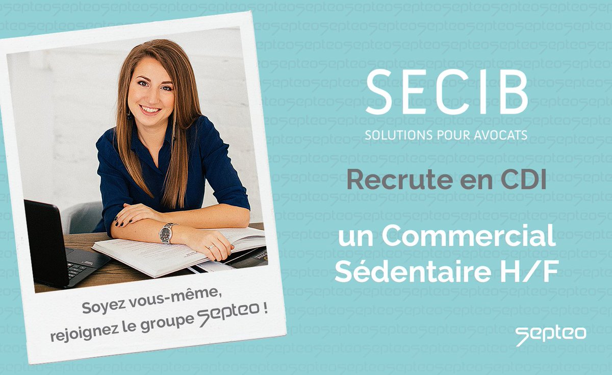 SEPTEO_AVOCATS's tweet photo. 🚨 Alerte Job
Nous recherchons un #Commercial Sédentaire sur #Montpellier📍
Développez une clientèle d' #avocats pour augmenter le chiffre d’affaires d’un portefeuille client !
Rejoignez-nous ➡ https://t.co/rpplVNk5Ox
#TeamSecib #recrutement #job https://t.co/bdO74od3zC