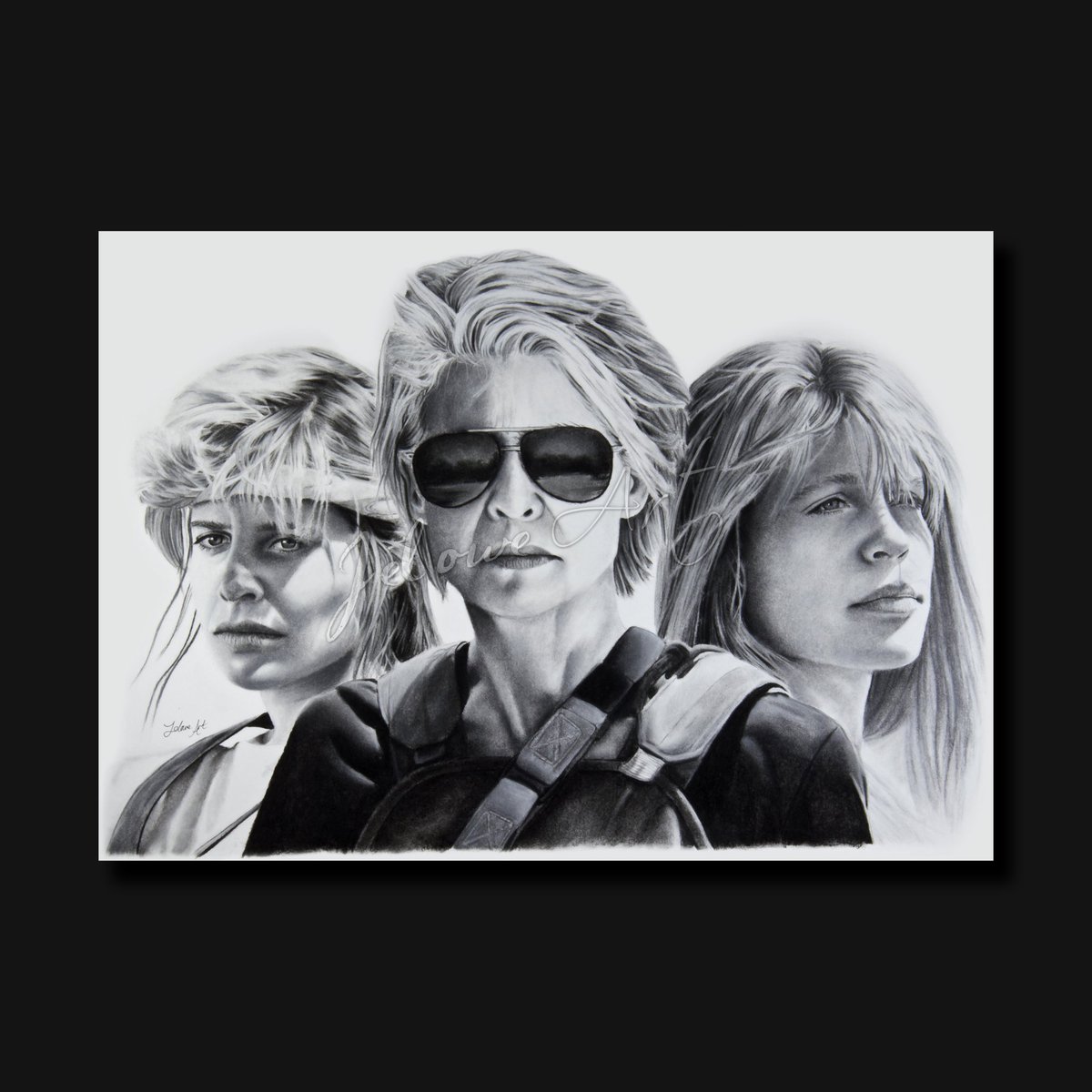 JeloweArt's tweet photo. Finally finished a personal project of mine. Any1 who knows me knows I am a HUGE #Terminatorfan I love @LindaCHamilton and #SarahConnor so I give you "The 3 Sarah's" my #Terminatorfanart 💪♀️ #Terminator #T2 #TerminatorDarkFate #LindaHamilton #JamesCameron #JeloweArt https://t.co/bHbEKvVa0G
