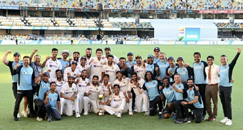 Psushovan's tweet photo. Yes, this is
✅unbelievable performance   
✅1 of the best (if not the best) Series win in the history of Cricket
✅Team deserved every bit of the credit  
But remember, performance of Indian Cricket Team is not at all symbolic to performance of 'New India' in totality
#INDvsAUS https://t.co/uNacS3nzbl