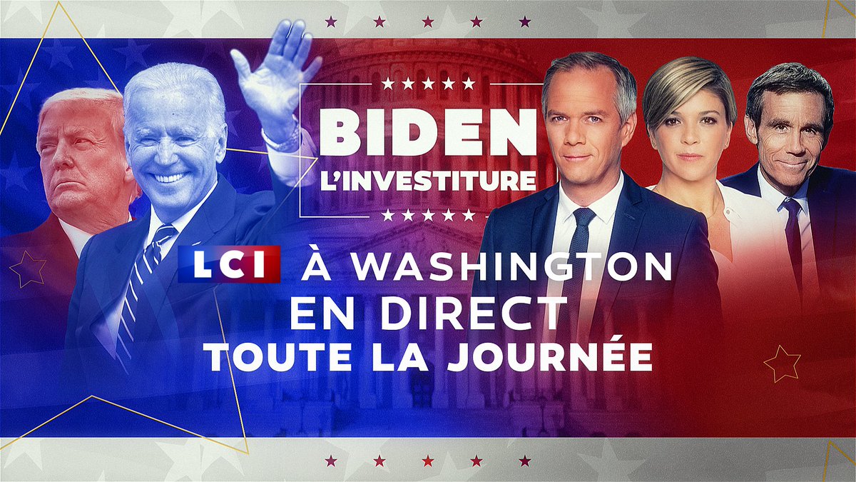 LCI's tweet photo. 🇺🇸 #Inauguration2021 🇺🇸

Deux mois après les élections américaines, et plus de 13 heures de direct, #LCI retrouve #Washington et se mobilise à nouveau pour vous faire vivre au plus près l'investiture de Joe #Biden.
 
📌 AUJOURD'HUI en #direct dès 6h sur #La26, canal 26. https://t.co/OJ2tqJ1heE