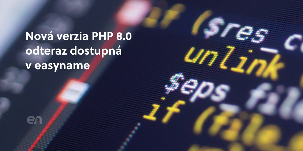 easyname_sk's tweet photo. 🆕 Nová verzia PHP 8.0 odteraz už aj v easyname! 
Zmena na PHP 8.0 prinesie vašej webstránke veľa nových funkcií, lepší výkon a vyššiu bezpečnosť. Nové funkcie môžu spôsobiť komplikácie so starším kódom - vyskúšajte preto PHP 8.0 najskôr v testovacom prostredí. 
#php #webstránka https://t.co/zKVqtDAEg2