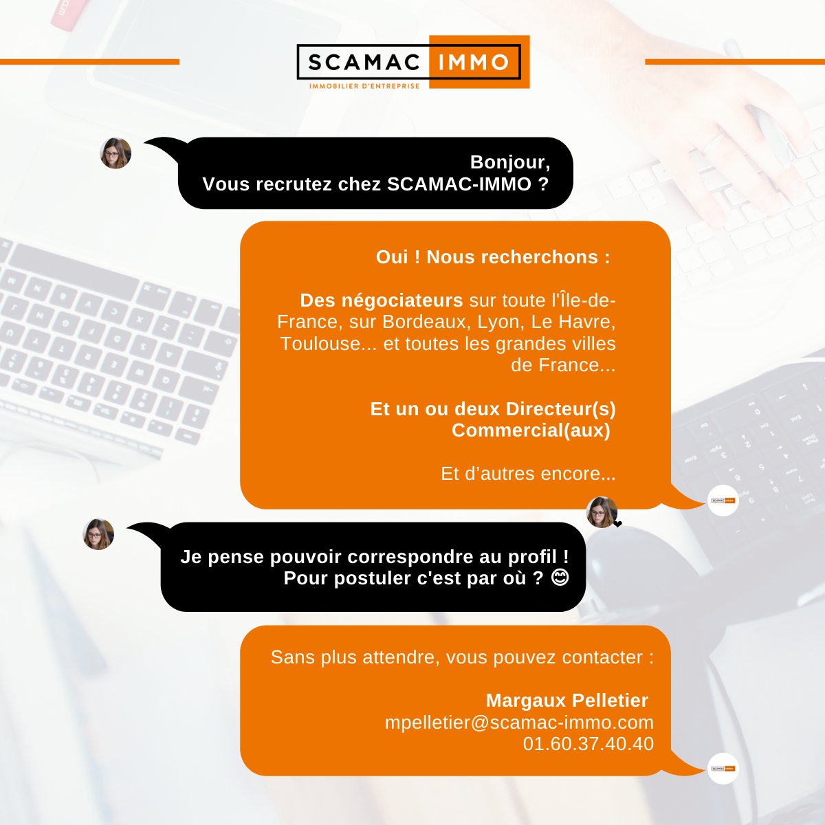 #RECRUTEMENT2021

<a href="/SCAMACIMMO/">SCAMAC-IMMO</a> RECRUTE ! 
Experts dans l’immobilier d’entreprise depuis 10 ans, nous ne demandons qu’à nous agrandir!

📌Négociateurs en #IDF #Bordeaux #Lyon #LeHavre #Toulouse 
📌Directeurs commerciaux 

Rejoignez-nous ➡️scamac-immo.com/on-recrute

#job #recrutement