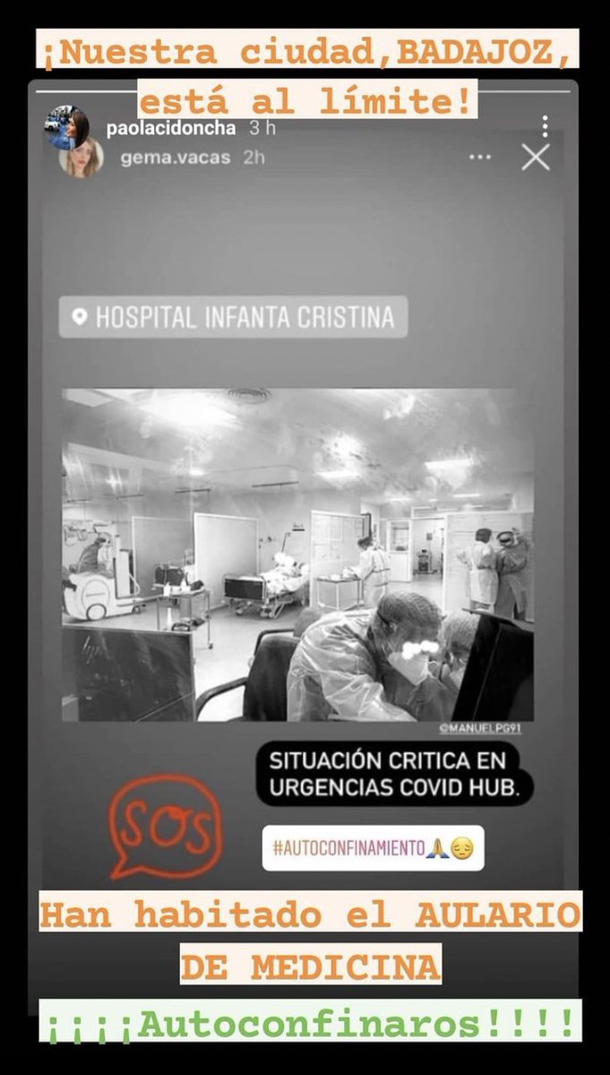 CiudadBadajoz's tweet photo. 🏥La situación de la Ciudad de Badajoz está al límite,la saturación está siendo muy grave. 
Las plantas y las urgencias Covid se encuentran colapsadas.
Nos ayudáis a compartir? https://t.co/UcUKsZqQCZ